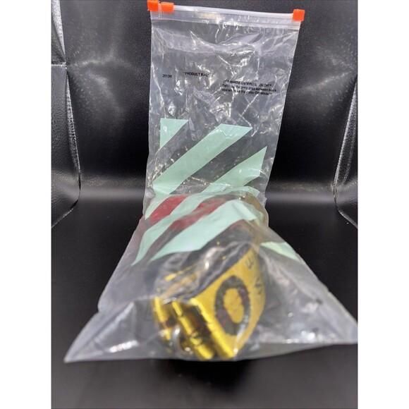 $282 Off-White Men's Yellow Industrial Logo Buckle Woven Belt One Size - Picture 5 of 5